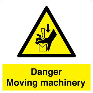 Danger moving machinery